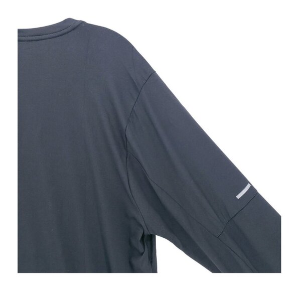 NWT Nike Dri-FIT Element Crew Black Running Long Sleeve Top Thumboles - Picture 7 of 13